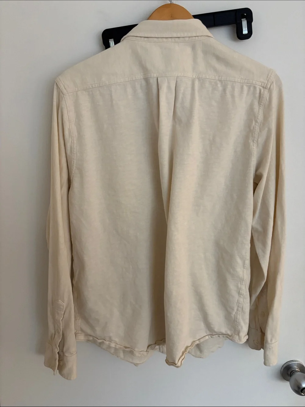 J. Crew Men's Ivory Long-Sleeve Button-Down Shirt